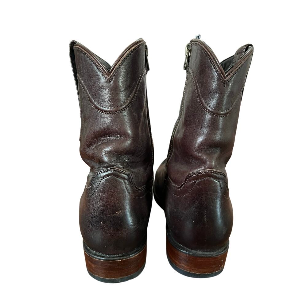 Tecovas The Earl Zip Western Boots Brown Leather Men’s 11 D Cowboy - Picture 4 of 10